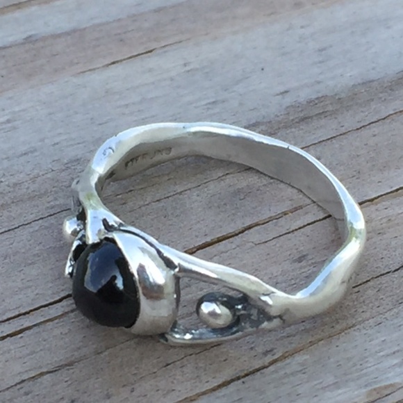 Moon Dancer Night Goddess Ring Sterling Silver w/ genuine Star Diopside USA - Picture 4 of 8